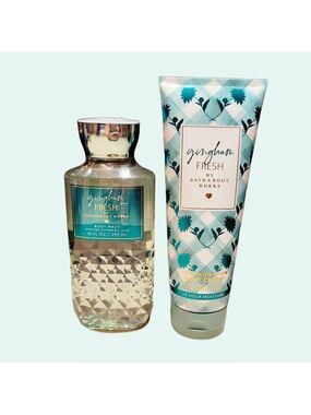 GINGHAM FRESH BATH & BODY SET: BODY WASH & BODY CREAM